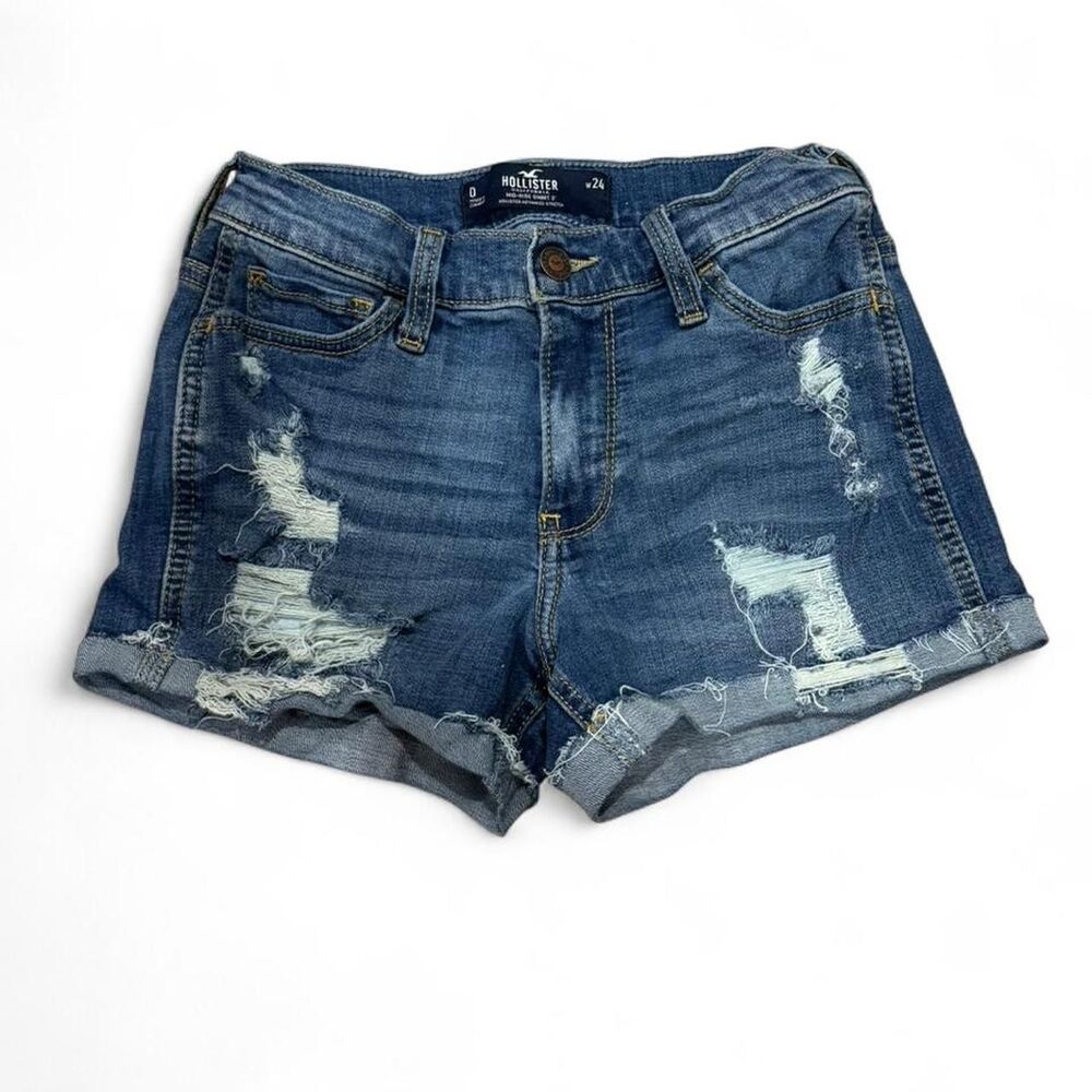 Hollister blue denim shorts